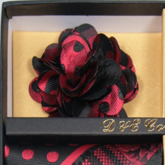 Daniel Ellissa Black Red Bow & Neck Tie 6 Set - Picture 3 of 6